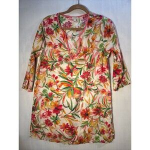 J. Crews Tunic Womens 3/4 Sleeve Medium Blouse Dress Size Medium